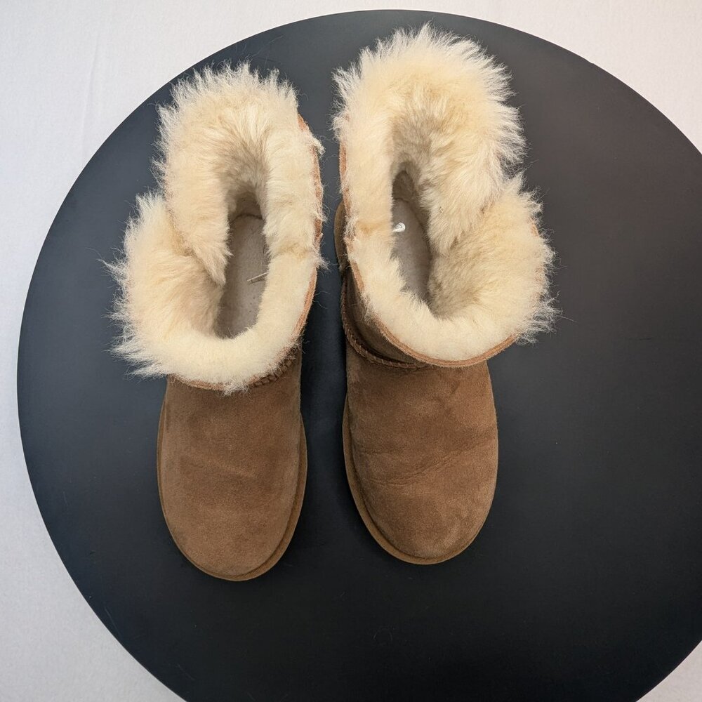 UGG Bailey Zip Mini Retro Fleece Women's Boots Chestnut 1112481-CHE Size 8